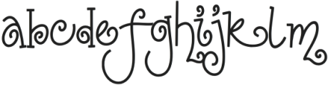 The rushina Regular otf (400) Font LOWERCASE