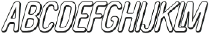 TheBanglesShadow-Italic otf (400) Font LOWERCASE