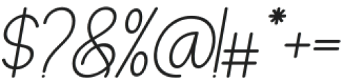 TheCostaItalic-Italic otf (400) Font OTHER CHARS