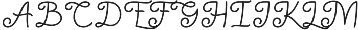 TheKallyne-Regular otf (400) Font UPPERCASE