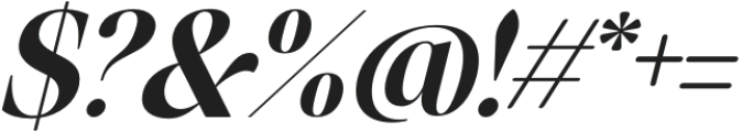 TheNewElegance-Italic otf (400) Font OTHER CHARS