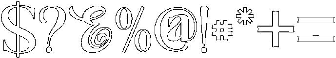 TheNewMemoryOutline-Regular otf (400) Font OTHER CHARS