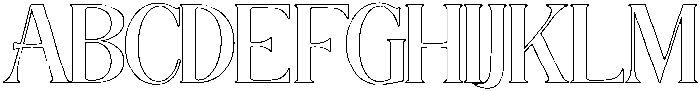 TheNewMemoryOutline-Regular otf (400) Font UPPERCASE