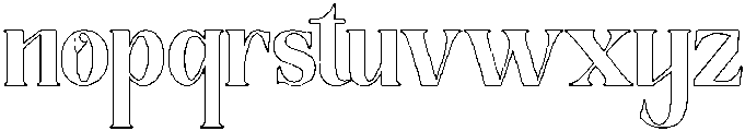 TheNewMemoryOutline-Regular otf (400) Font LOWERCASE