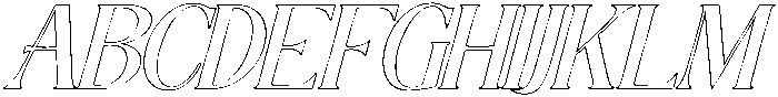TheNewMemoryOutlineSlant-Reg otf (400) Font UPPERCASE
