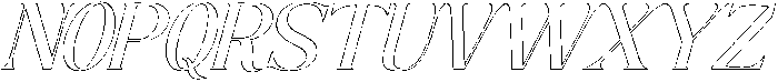 TheNewMemoryOutlineSlant-Reg otf (400) Font UPPERCASE