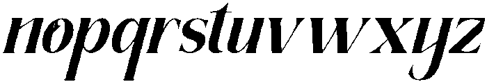 TheNewMemorySlant-Regular otf (400) Font LOWERCASE