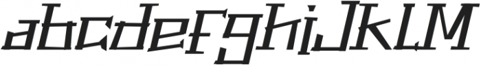 ThePowerOfFear-Italic otf (400) Font LOWERCASE