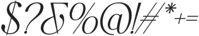 TheSunshineDisplayItalic-Reg otf (400) Font OTHER CHARS