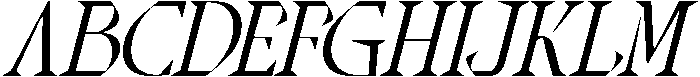 Theatrical Blending Italic otf (400) Font UPPERCASE