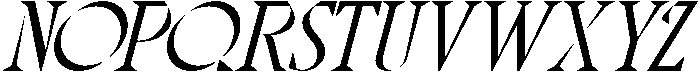 Theatrical Blending Italic otf (400) Font UPPERCASE