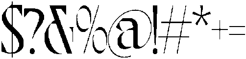 Theatrical Blending Regular otf (400) Font OTHER CHARS