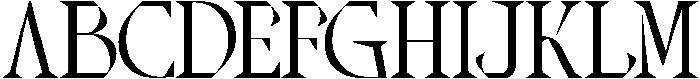 Theatrical Blending Regular otf (400) Font UPPERCASE