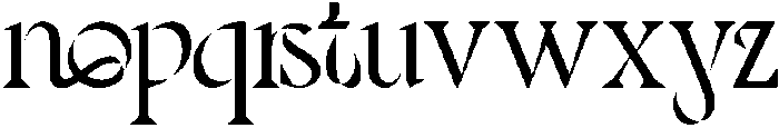 Theatrical Blending Regular otf (400) Font LOWERCASE