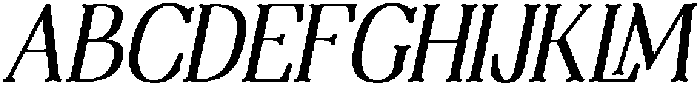 Thenyodia Bold Italic otf (700) Font UPPERCASE