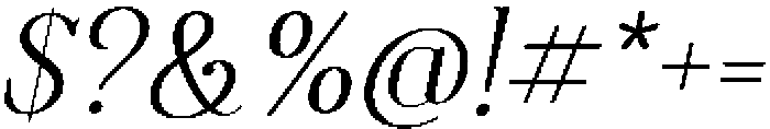 Thenyodia Italic otf (400) Font OTHER CHARS