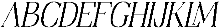 Thenyodia Italic otf (400) Font UPPERCASE