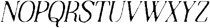 Thenyodia News Italic otf (400) Font UPPERCASE