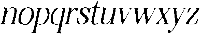 Thenyodia News Italic otf (400) Font LOWERCASE