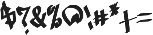 Theory Graffiti Regular otf (400) Font OTHER CHARS