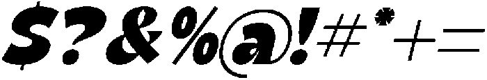 Thered Burger Italic Italic otf (400) Font OTHER CHARS