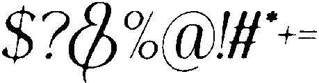 Thereon Bold Rough Italic otf (700) Font OTHER CHARS