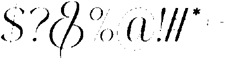 Thereon Light Rough Italic otf (300) Font OTHER CHARS