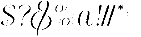 Thereon Light italic otf (300) Font OTHER CHARS