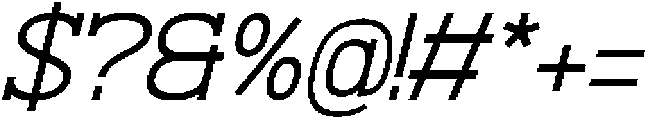 Therodit Italic otf (400) Font OTHER CHARS