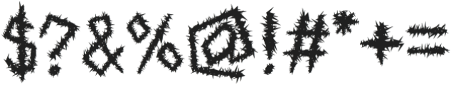 These Thorns Regular otf (400) Font OTHER CHARS