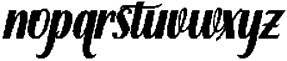 Thick Blanton Bold Slant 12 Regular otf (700) Font LOWERCASE