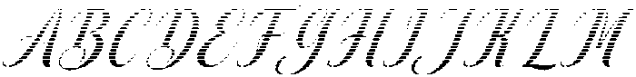 Thick Blanton Hatching Slant 24 Regular otf (400) Font UPPERCASE