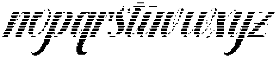 Thick Blanton Hatching Slant 24 Regular otf (400) Font LOWERCASE