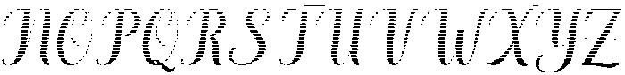 Thick Blanton Hatching Slant Regular otf (400) Font UPPERCASE