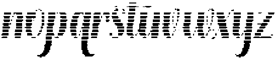 Thick Blanton Hatching Slant Regular otf (400) Font LOWERCASE