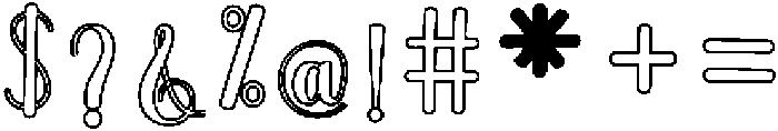 Thick Blanton Outline Bold Regular otf (700) Font OTHER CHARS