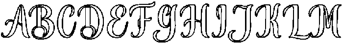 Thick Blanton Outline Bold Regular otf (700) Font UPPERCASE