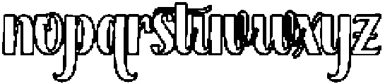 Thick Blanton Outline Bold Regular otf (700) Font LOWERCASE