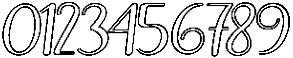 Thick Blanton Outline Bold Slant Regular otf (700) Font OTHER CHARS
