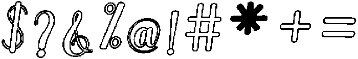 Thick Blanton Outline Bold Slant Regular otf (700) Font OTHER CHARS