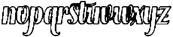 Thick Blanton Outline Bold Slant Regular otf (700) Font LOWERCASE