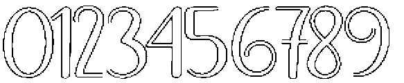 Thick Blanton Outline Regular otf (400) Font OTHER CHARS