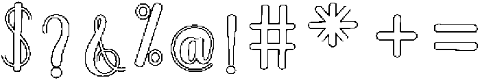 Thick Blanton Outline Regular otf (400) Font OTHER CHARS