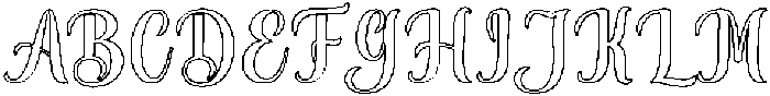 Thick Blanton Outline Regular otf (400) Font UPPERCASE