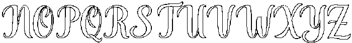 Thick Blanton Outline Regular otf (400) Font UPPERCASE