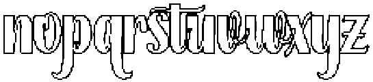 Thick Blanton Outline Regular otf (400) Font LOWERCASE