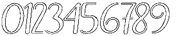 Thick Blanton Outline Slant Regular otf (400) Font OTHER CHARS