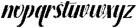 Thick Blanton Sambo Slant 18 Regular otf (400) Font LOWERCASE