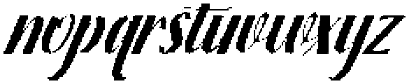 Thick Blanton Sambo Slant 24 Regular otf (400) Font LOWERCASE