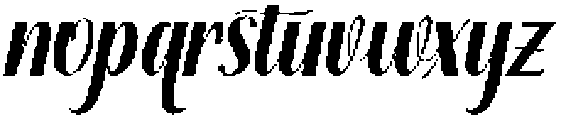 Thick Blanton Slant 12 Regular otf (400) Font LOWERCASE